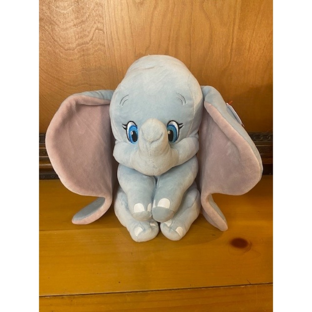 Ty Beanie Buddies Sparkle Dumbo Disney Plush Blue Elephant Large Ears Toy Tag 9"